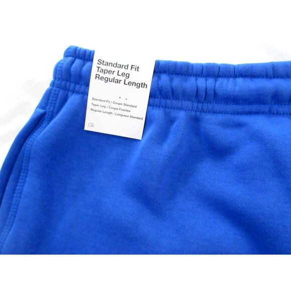 Nike Club Men's Tapered Leg Fleece Lined Jogger pants Royal Blue Orange NWT - Picture 7 of 8